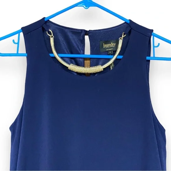 Laundry by Shelli Segal Sleeveless Tiered Layered Embellished Necklace Dress 4 - Picture 2 of 6